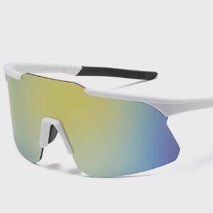 Stylish White and Blue Sunglasses
